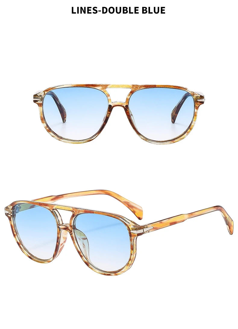 BOYSEEN Beach Sunglasses Man Summer Orange Sun Glasses UV400  Can Do Prescription Glasses Big Frame Blue Eyewear