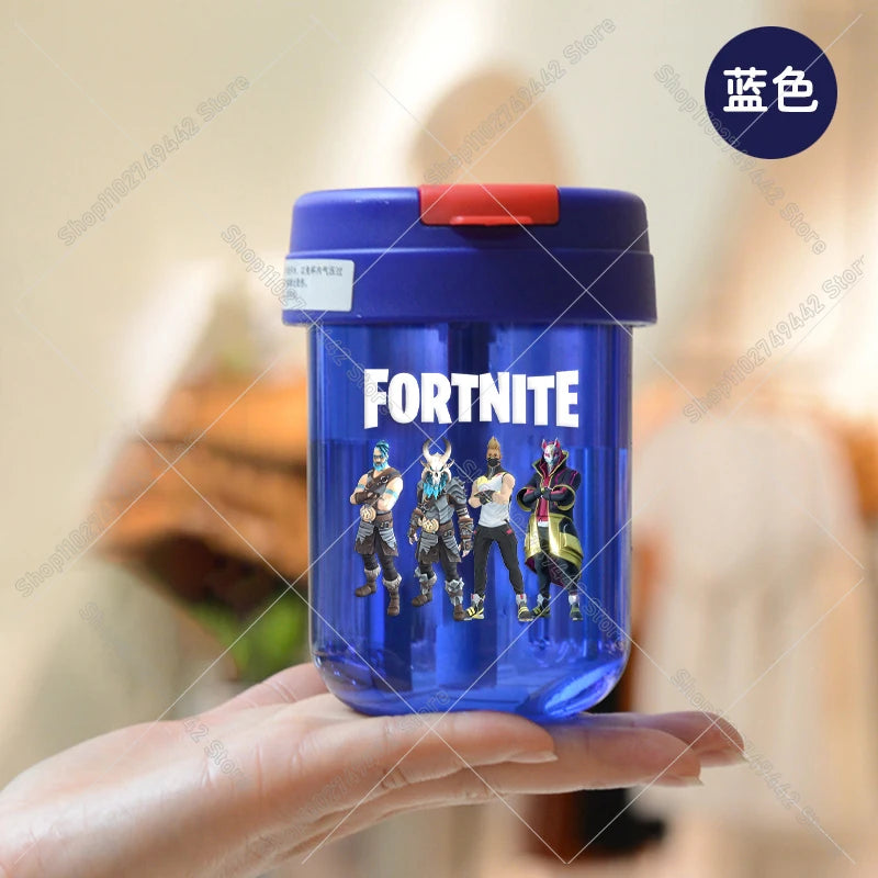 Game Fortnites Mini Straw Cups School Student Plastic Water Bottle Children Leak-proof Coffice Milk Cups Travel Outdoor Office