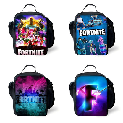 Popular Game FortniteS Child Insulated Large Capacity Bag for Boy and Girl Student Outdoor Resuable Thermal Cooler Lunch Box