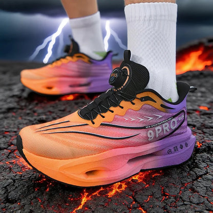 Unisex Performance Carbon Plate Running Shoes Wide Fit Non-Slip Breathable Racing Sports Sneakers for Men Women Workout Marathon