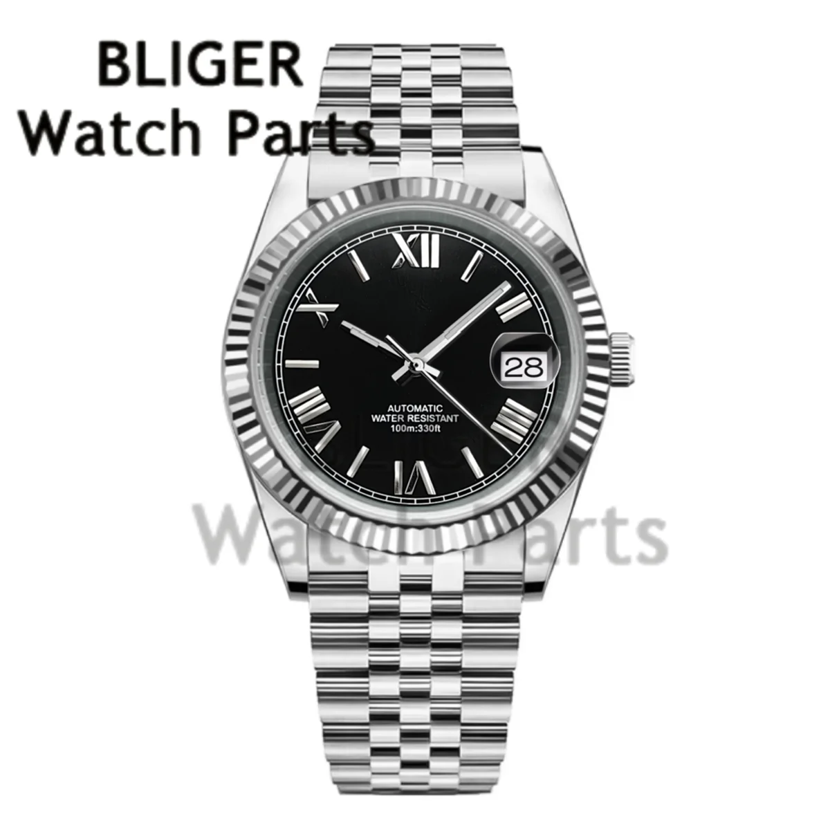 BLIGER 36MM 39MM Luxury Gold NH35 Automatic Mechanical Wristwatch Roman Number Men Watches Sapphire Crystal 10Bar Reloj Hombre