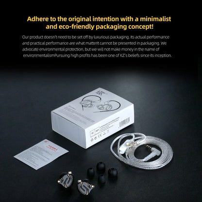 Auriculares IEM Híbridos KZ ZS12 PRO 2 – Auriculares Gaming HiFi com Fio, Graves Potentes e Drivers Superlineares