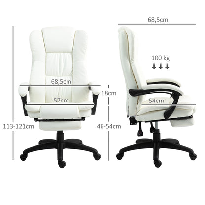 Vinsetto Swivel Office Chair with Adjustable Height Massage and Remote Control