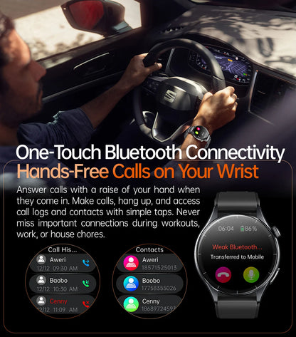 2025 Health Smartwatch for Xiaomi & Huawei ECG + PPG, Blood Pressure, SpO2, Body Analysis, Bluetooth Calling & NFC
