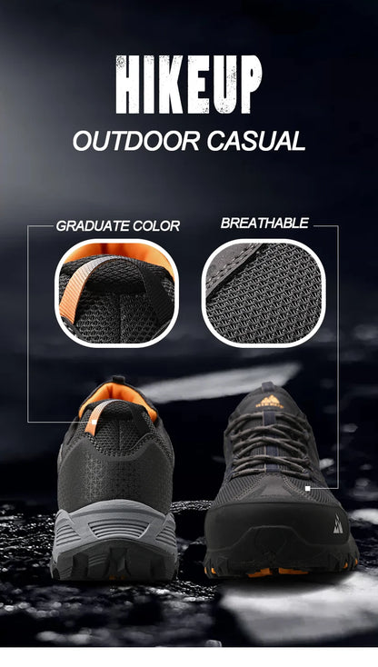 HIKEUP Sneakers traspiranti, ammortizzate e antiscivolo - Scarpe da trekking da uomo - Scarpe da corsa e trekking - Scarpe da montagna per attività all'aperto da uomo