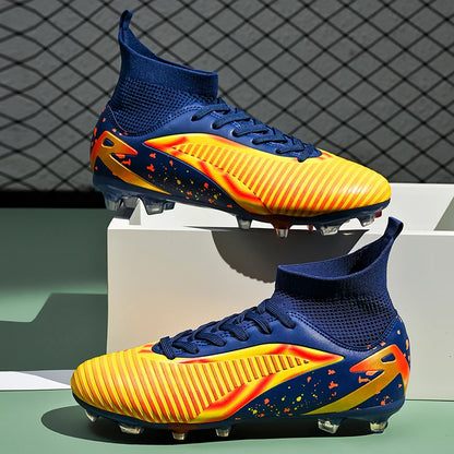 Chaussures de football pour hommes, crampons longs FG / crampons courts TF, antidérapantes, pour terrain naturel et synthétique, entraînement