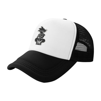 Dragon Ball Kid Buu Trucker Cap Unisex Hats Sun Caps Trucker Cap Adjustable Polyester Mesh Baseball Cap Summer