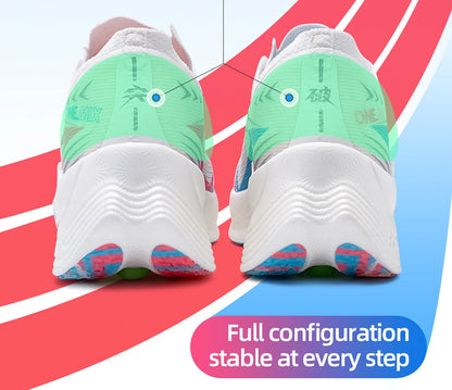 ONEMIX Pantofi de alergare de competiție pentru bărbați, model New Marathon Carbon Plate, profesioniști, cu susținere stabilă, amortizare a șocurilor, ultra-ușori, cu revenire elastică