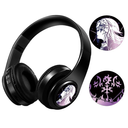 Auscultadores Anime Over-Ear Miku Nakano Sanjiu Bluetooth 5.0 – Headset Gaming Estéreo Sem Fios com Graves Profundos, Microfone e Suporte para Cartão TF