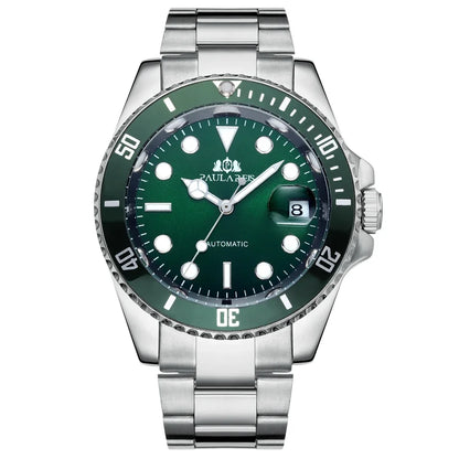 Automatic Men's Watch Mechanical Movement Stainless Steel Gold Silver Green Red Dial Date Strong Luminous Luxury Watches
