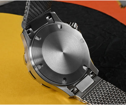 San Martin Original Design Diver 39.5mm V2 Men Watch NH35 Automatic Mechanical Watch Milanese Bracelet Waterproof 200m Luminous