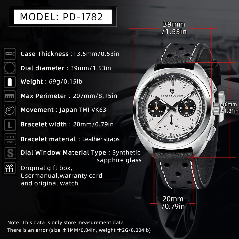 2026 Pagani Design Watch Luxury Men's Quartz Watch Speed Men's Chronograph Top Brand All-Steel Sapphire Diving Relógios Masculino