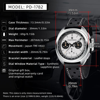 2026 Pagani Design Watch Luxury Men's Quartz Watch Speed Men's Chronograph Top Brand All-Steel Sapphire Diving Relógios Masculino