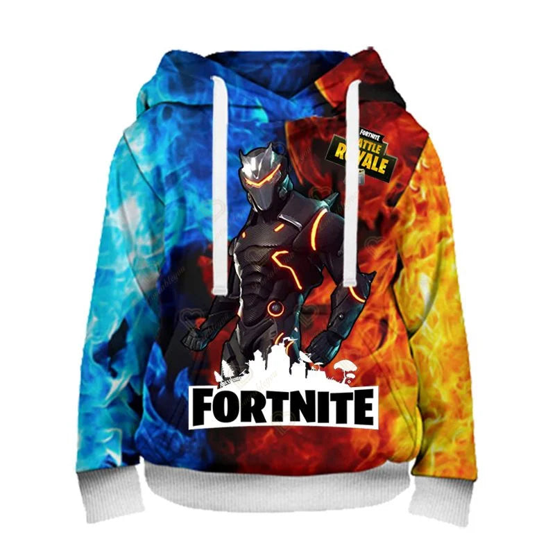 Fortnite Kids Sweatshirt Victory Royale 3D Printed Hoodies for Men, Women, and Children, Game Hooded Streetwear Pullover, Perfect Birthday Gift