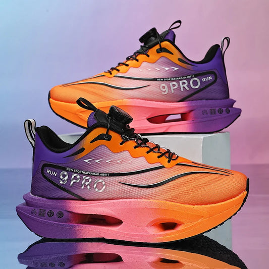 New Men's and Women's Running Shoes Breathable Racing Sports Shoes Carbon Cushion Lightweight Men's Jogging Training Shoes
