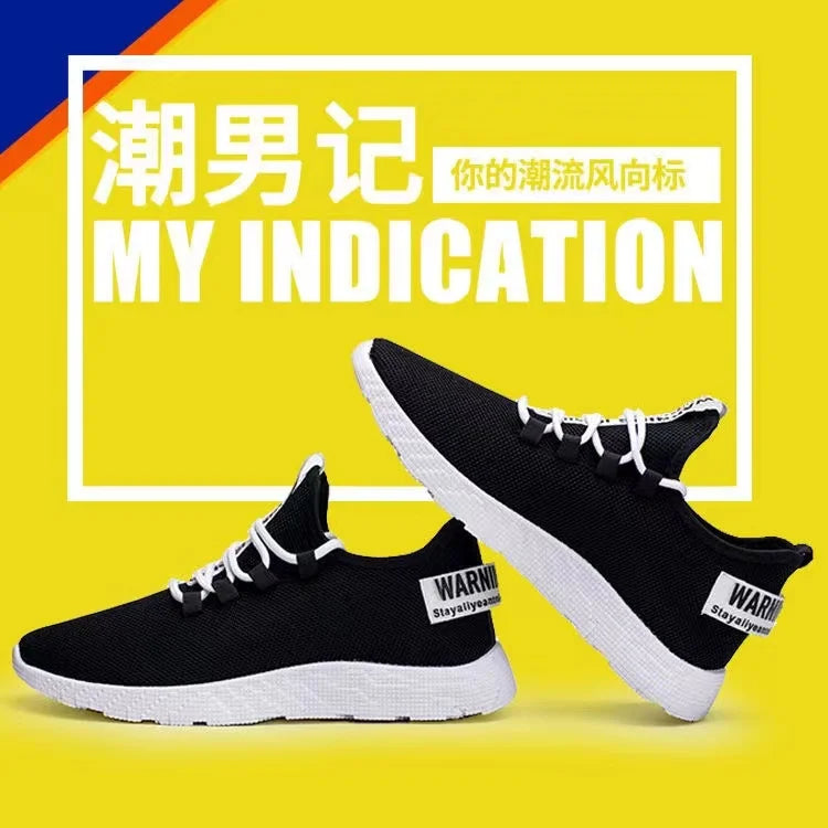 Male's sneakers casual lightweight mesh sports shoes summer men's outdoor soft sole Breathable comfort fashion tide running shoe