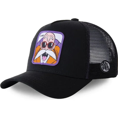 Dragon Ball Son Goku-baseballkasket til mænd, sommerkasket til rejser, broderet hiphop-solskærm, justerbar trucker-meshkasket