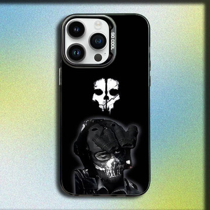 COD Call Of Duty G-Ghost Phone Case For iPhone 16,15,14,13,12,11,Mini,Pro,SE,MAX Gray Matte Silicone Black Cover