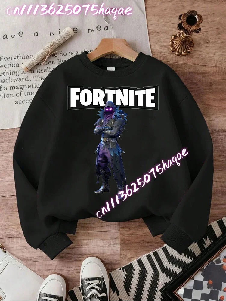 Fortnite Children Long-Sleeved Girls Streetwear Boys Baby Sweatshirt Pullover Sweatshirt Anime Fashion Kid Clothing Tops Gift
