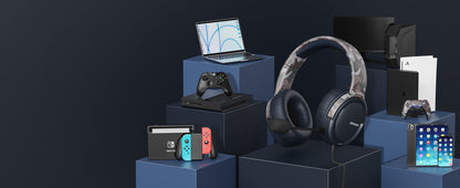 Gaming Headset with Mic for PC PS5 PS4 Xbox One Switch, Wired Gamer Headphones Over-Ear Headphones