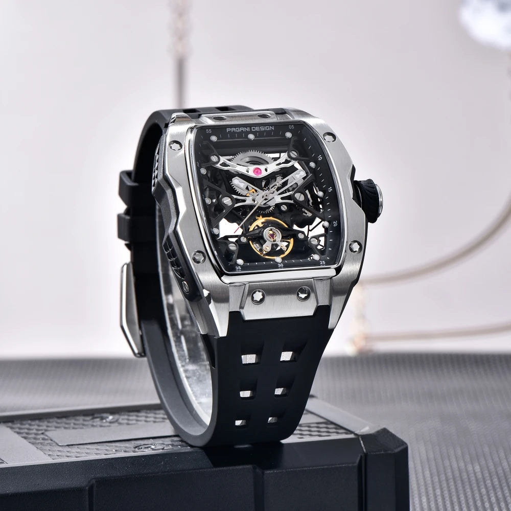 PAGANI DESIGN 2026 42MM New Alien Hollow Back Transparent Movement Luxury Men Watch Sapphire Glass Automatic Men Watches For Men