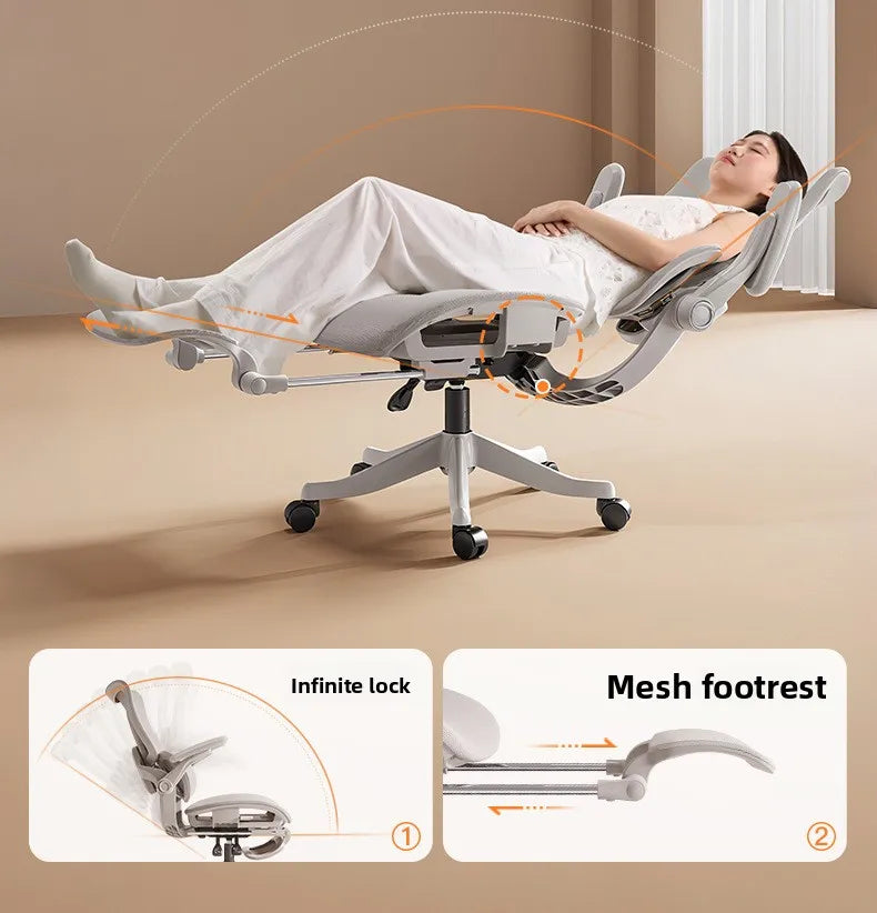 Stable Durable Ergonomic Chair Floating Wing Waist Support Computer Chair Office Chair Back Chair Household E-sports Chair