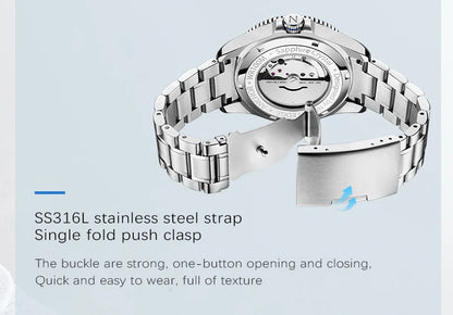 NORTH EDGE ANCHOR 42MM Men Mechanical Wristwatch Luxury Sapphire Glass MIYOTA 8215 Automatic Watches 10bar Waterproof Watch Men