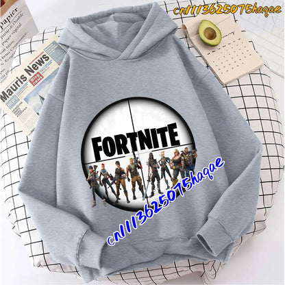 Fortnite Game Printed Children's Hoodies Cartoon Comfortable Suit Loose Long Sleeve Tops Autumn Winter Clothes