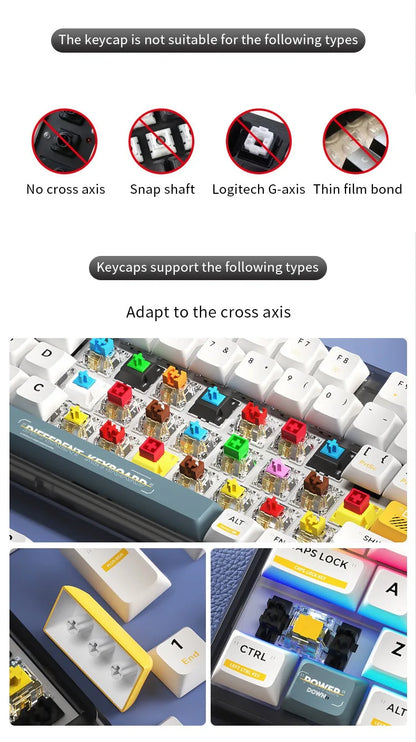 132 Keys OEM Profile Gradient backlit RGB Keycaps For Cherry MX Switch Mechanical Gamer Keyboard PBT Keycap ISO Layout Key caps
