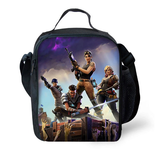 Голяма детска изолирана термочанта Hot Game F-FortniteS с голям капацитет за момчета, момичета и ученици, за открито и пикник, многократна употреба, охлаждаща кутия за обяд