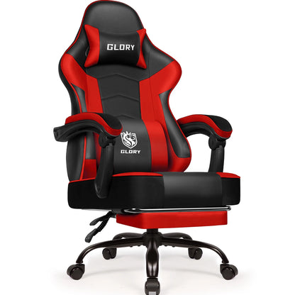 AUTHMIC Gaming Chair Ergonomic Reclining Office Chair with Adjustable Lumbar Support & Headrest High-Back PC Gamer Adults Teen