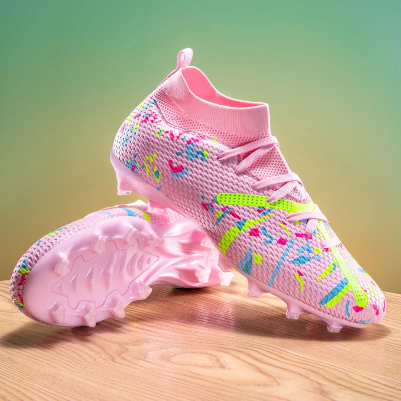 Nouvelles chaussures de football pour hommes, chaussures de sport professionnelles pour l'extérieur, antidérapantes, chaussures d'entraînement, baskets, chaussures de football pour terrain gazonné, ultralégères, unisex