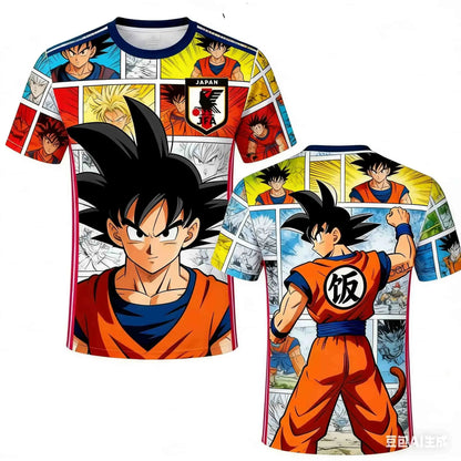 2026 New Bandai Japanese Anime Dragon Ball Son Goku X Japan National Team Custom Soccer Jersey Men's Women Kids T-shirt Tops
