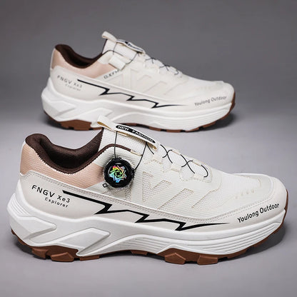 Zapatillas de senderismo transpirables para hombre — Hebilla giratoria, suela antideslizante