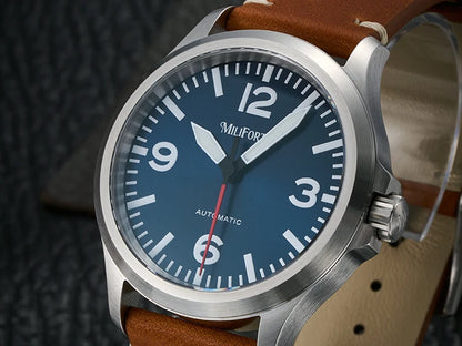 Milifortic M096 Men's Pilot Watch Large Arabic Numerals Military Style NH38 Auto Watch BGW9 Luminous 100M Waterproof Field Watch