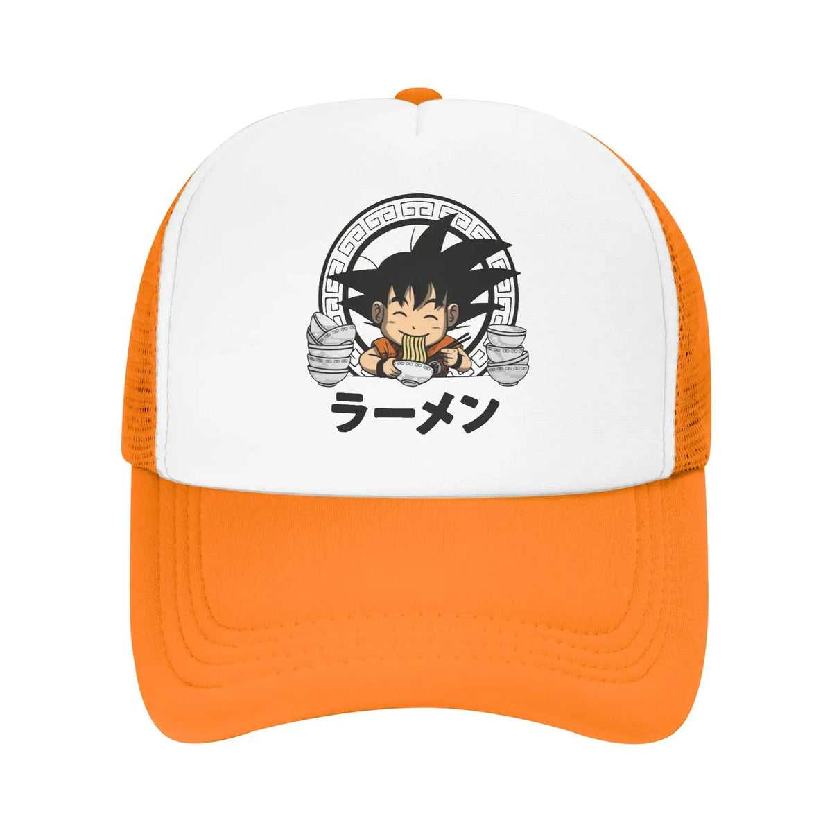 Goku Kid Ramen Dragon Ball Trucker Hat Men Women Vintage Anime Manga Hats Sports Cap Adjustable Polyester Baseball Caps Summer, Produit gaming premium Fraquane, produits de luxe, nouvelle génération, équipement gamer