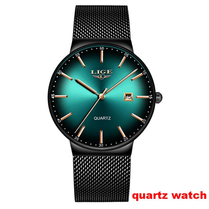 LIGE men’s automatic mechanical wristwatches – High-end luxury watch with a tourbillon, an elegant and water-resistant model, ideal for work or formal occasions.