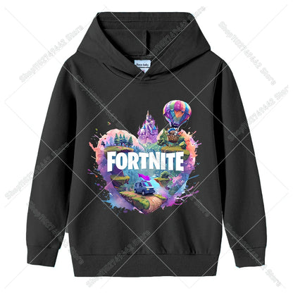 Fortnites Child Hoodies Autumn Hooded Sweatshirt for Boy Girl Thin Tracksuit Long Sleeve Pullover Tops Sportswear Kids Clothes