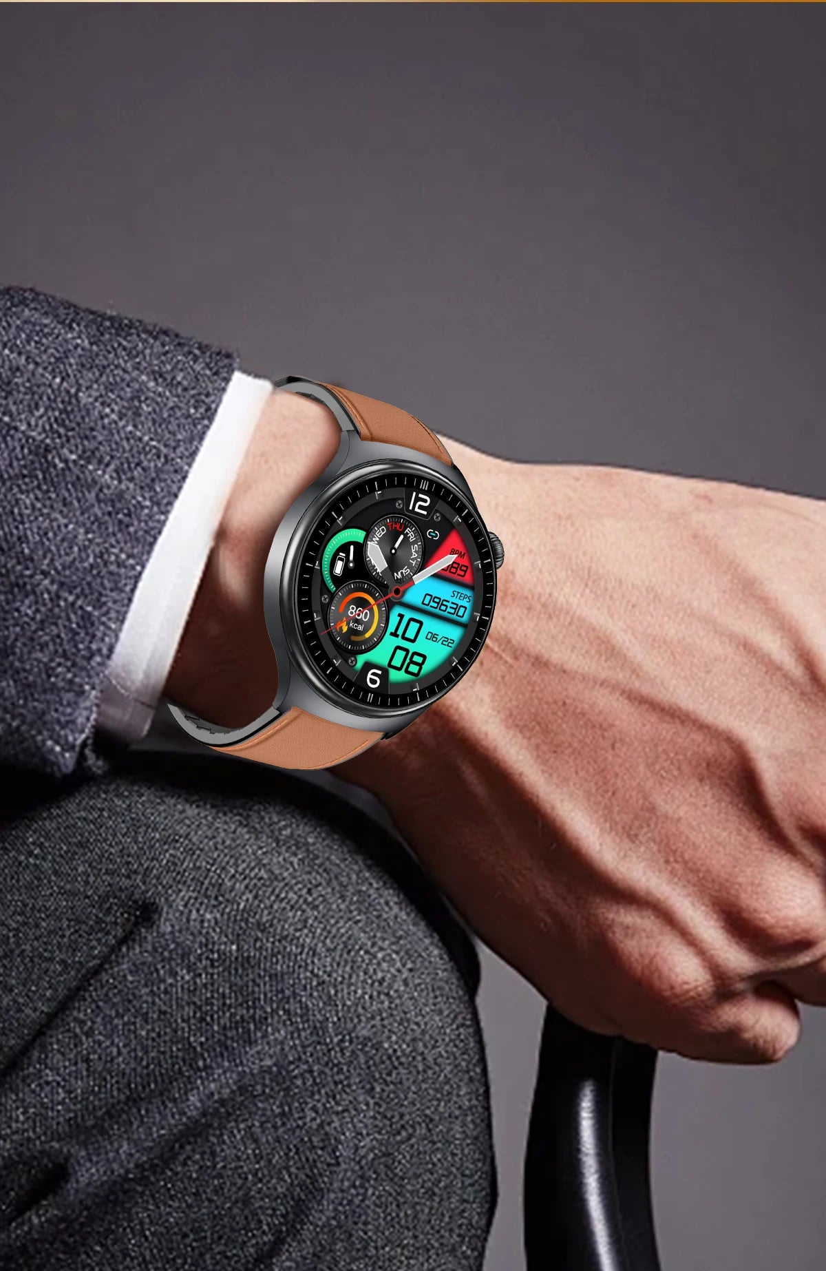 2026 AI Health Smartwatch ECG + PPG, Blood Pressure, Uric Acid & Body Fat Monitoring, AMOLED Display & Bluetooth Calling