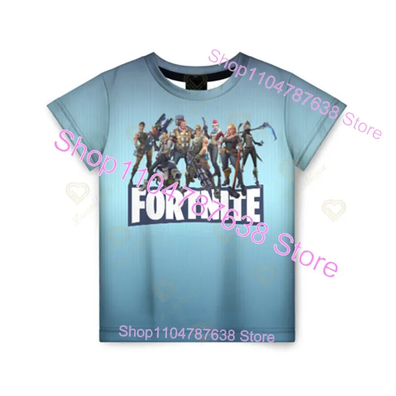 Peely Fortnite T-Shirt Round Neck Summer Short Sleeve Battle Royale Streetwear Top for Casual Wear
