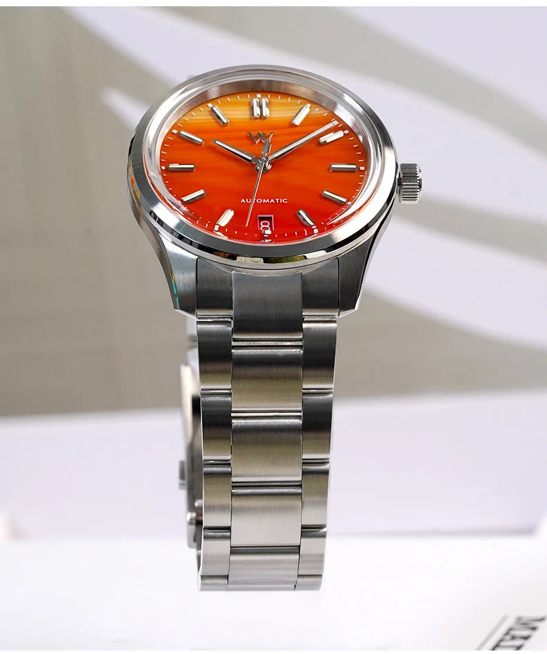 WM Watch Automatic Mechanical Watch Gemstone Series NH35 100M Water Resistant AR Coated Sapphire Welly Merck Man Watches WM225