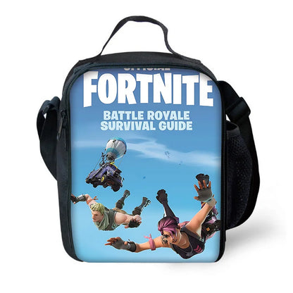 Child Insulated Large Capacity Bag for Boy Girl Student Hot Game Outdoor Picnic Resuable Thermal Cooler Lunch Box F-FortniteS