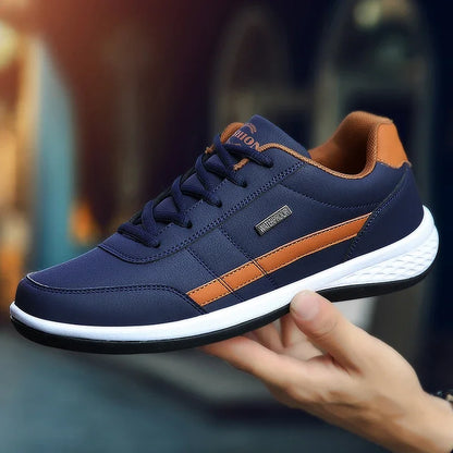 Pantofi din piele pentru bărbați, adidași, pantofi casual la modă, pantofi italieni respirabili pentru timp liber, adidași pentru bărbați, încălțăminte antiderapantă, pantofi vulcanizați pentru bărbați