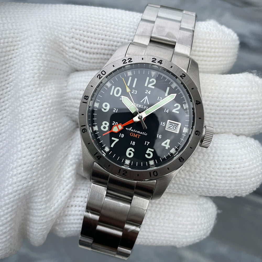 STEELFLIER Official SF792 GMT Mechanische Armbanduhr NH34 Uhrwerk Super BGW9 C3 Leuchtmasse 200M wasserdichte Luxus-Taucheruhr für Herren