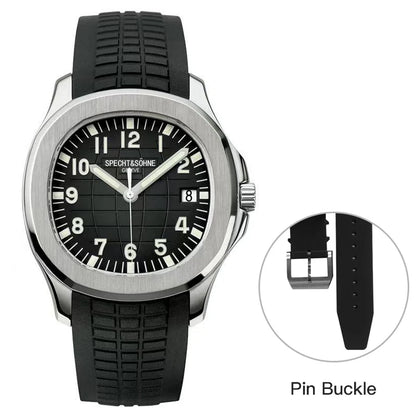 Specht & Söhne Brand Automatic Mechanical Watches Sports Wristwatches Green Sapphire Luminous 50M Waterproof Men's Watch