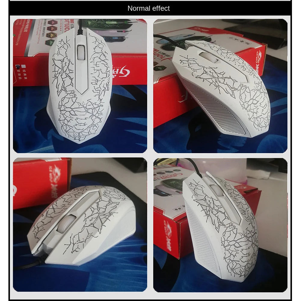 Mouse da gaming cablato USB 2400 DPI con retroilluminazione LED, mouse professionale per gamer, ergonomico, per PC, laptop e MacBook