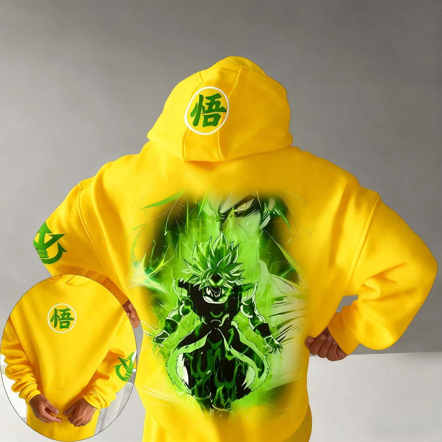 Dragon Ball Anime Broli Printed Hoodie Autumn/Winter New Men's and Women's Loose Casual Harajuku Large Size Parent Child Sweater