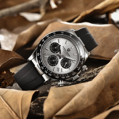 PAGANI DESIGN 1664 Luxury Automatic Mechanical Men's Watch VK63 movement AR Sapphire Crystal Rubber 100m Waterproof Men's Watch