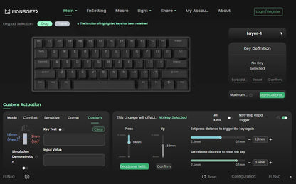 Akko MonsGeek FUN60 PRO&MAX HE Machanical Keyboard Magnetic Switch 60%  Gaming Keyboard Rapid Trigger 8K Custom Keyboard