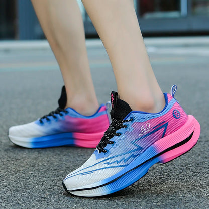 Men's Sports Running Shoes, Casual Marathon, Lightweight, Comfortable Women's Athletic Non-Slip Walking Sneakers, Outdoor Couple Shoes